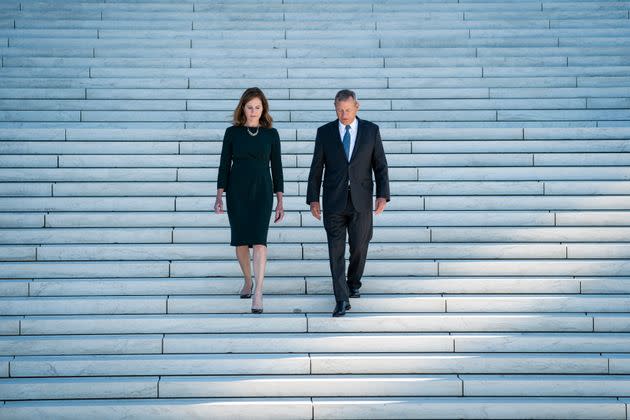 Supreme Court Justice Amy Coney Barrett is the only conservative justice who has not stated an opinion on the independent state legislature theory. Chief Justice John Roberts sided against it when the issue came up in 2020. (Photo: Jabin Botsford/The Washington Post via Getty Images)