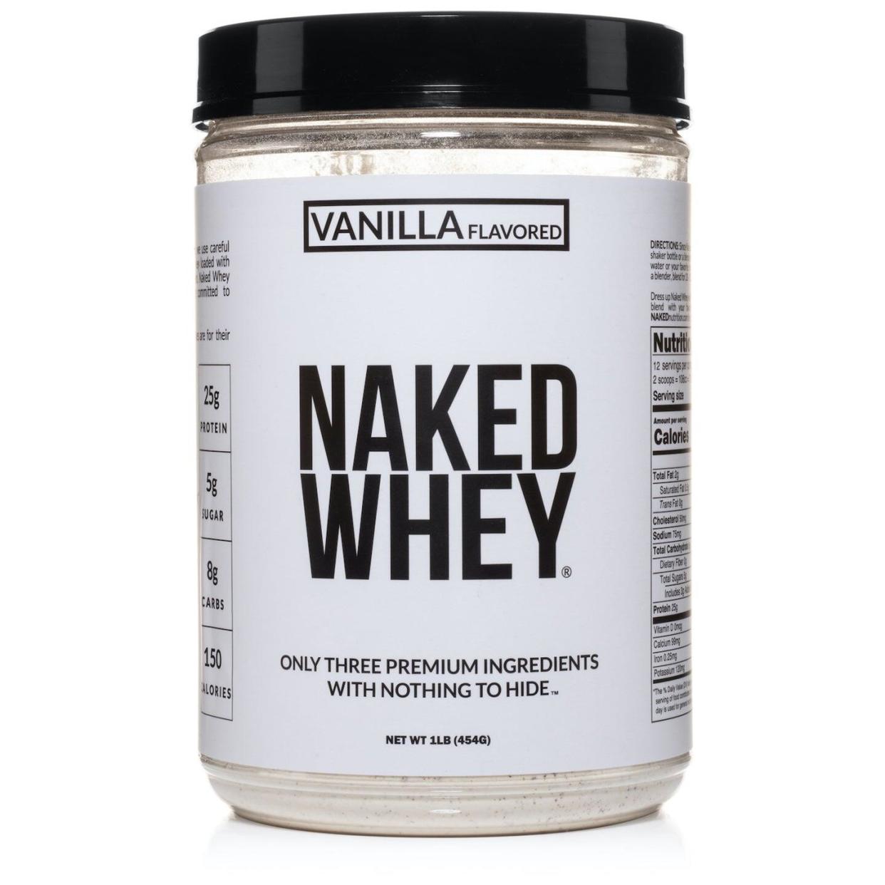 <p><a href="https://go.redirectingat.com?id=74968X1596630&url=https%3A%2F%2Fnakednutrition.com%2Fproducts%2Fvanilla-whey-protein-powder-1lb-less-naked-vanilla-whey-1lb&sref=https%3A%2F%2Fwww.womenshealthmag.com%2Fhealth%2Fg60649131%2Fbest-whey-protein-powder%2F" rel="nofollow noopener" target="_blank" data-ylk="slk:Shop Now;elm:context_link;itc:0;sec:content-canvas" class="link rapid-noclick-resp">Shop Now</a></p><p>Vanilla Whey Protein Powder</p><p>nakednutrition.com</p><p>$19.99</p>