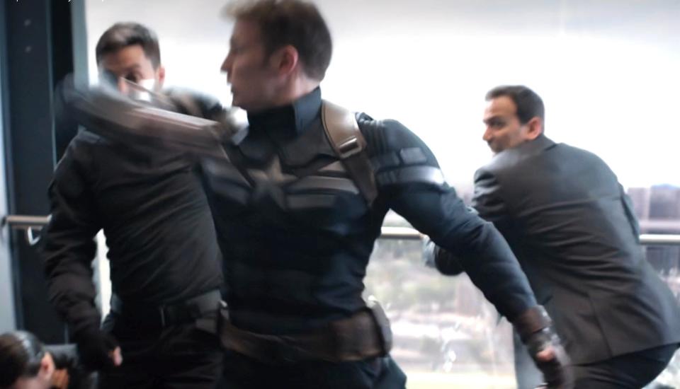 Captain America fighting