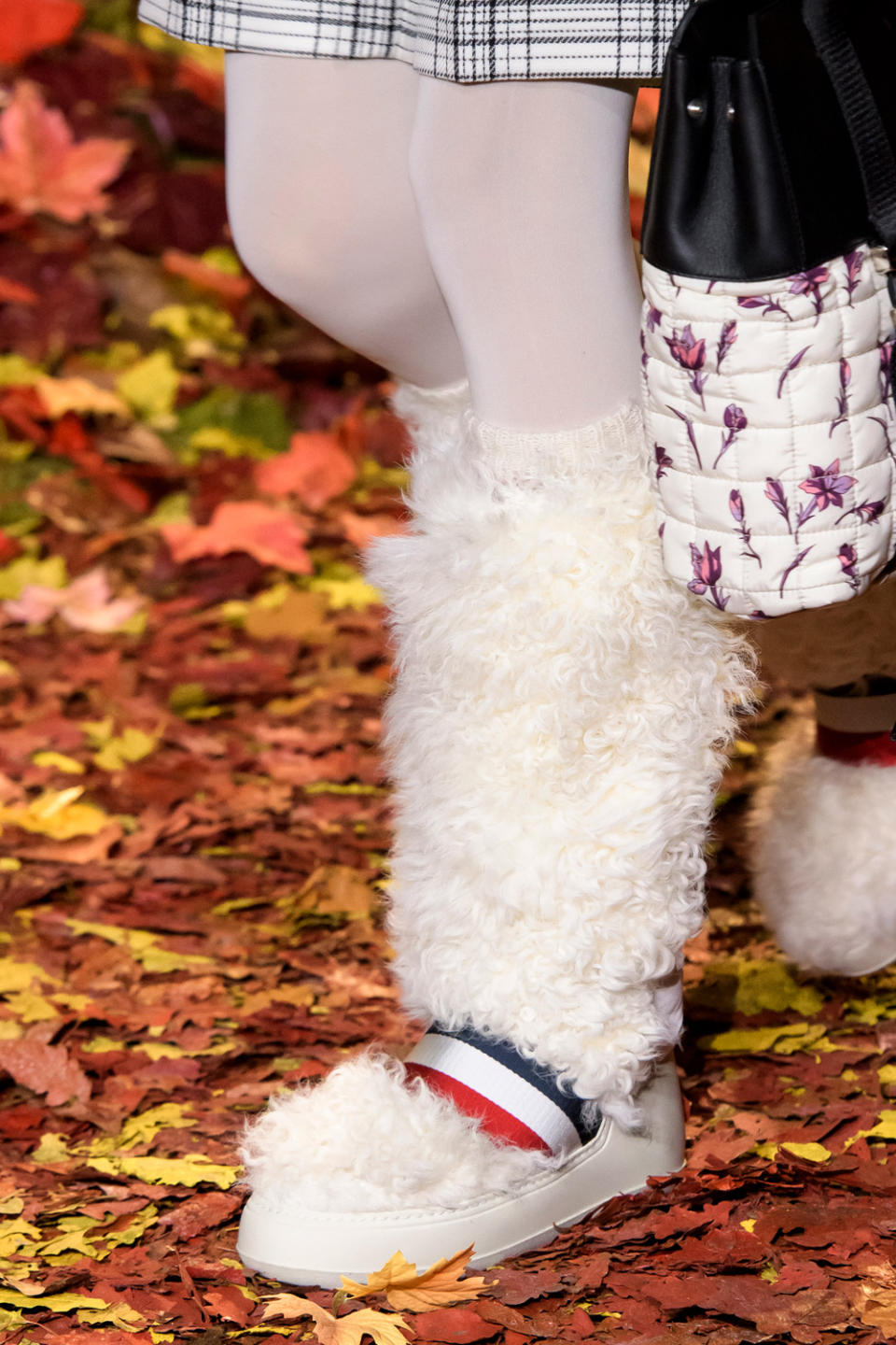 <p>A model walks the runway at Moncler’s fall 2017 show in Paris. (Photo: ImaxTree) </p>