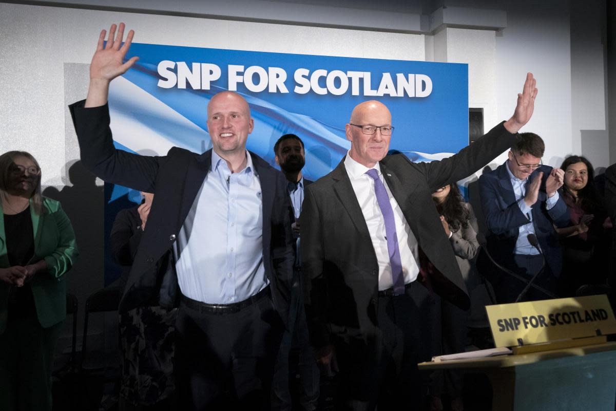 SNP Westminster leader Stephen Flynn and John Swinney <i>(Image: PA)</i>