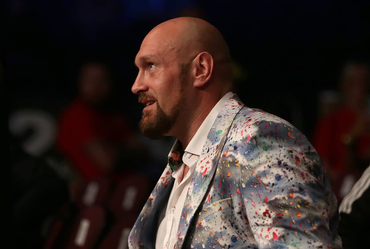 Tyson Fury was in the crowd at the AO Arena, Manchester on Saturday night (Ian Hodgson/PA) (PA Wire)