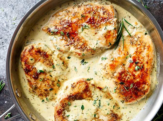 Quick and Easy Creamy Herb Chicken