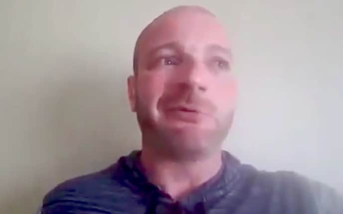 Christopher Cantwell, in the video on YouTube - Screengrab/YouTube