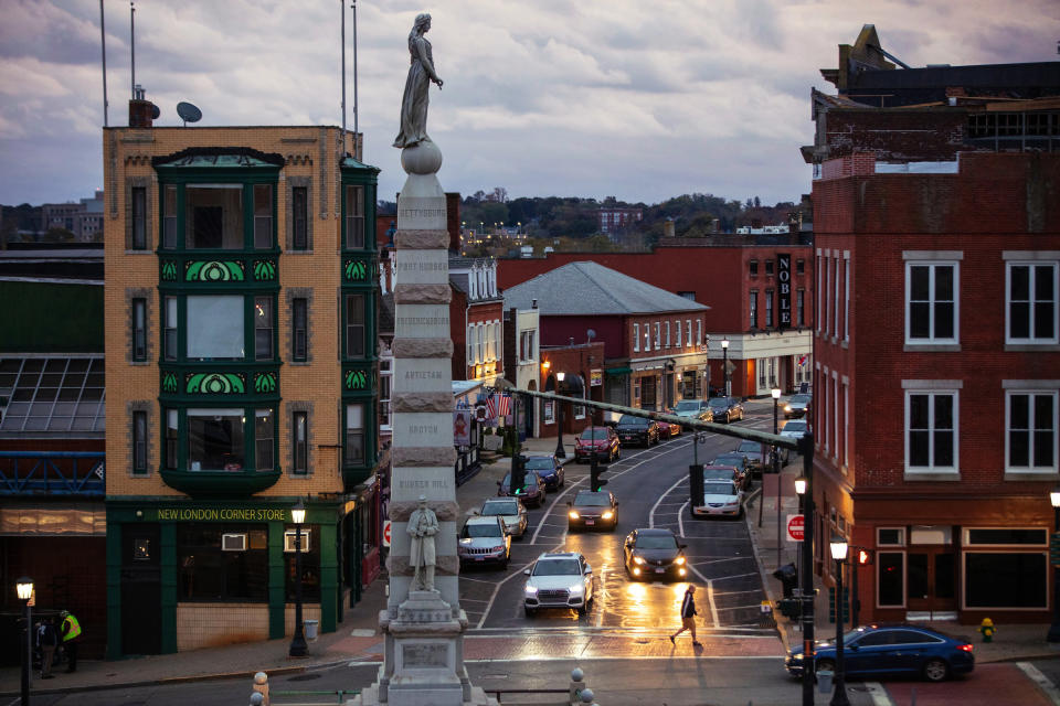 Image: Bank Street in New London, Conn. (M. Scott Brauer / for NBC News)