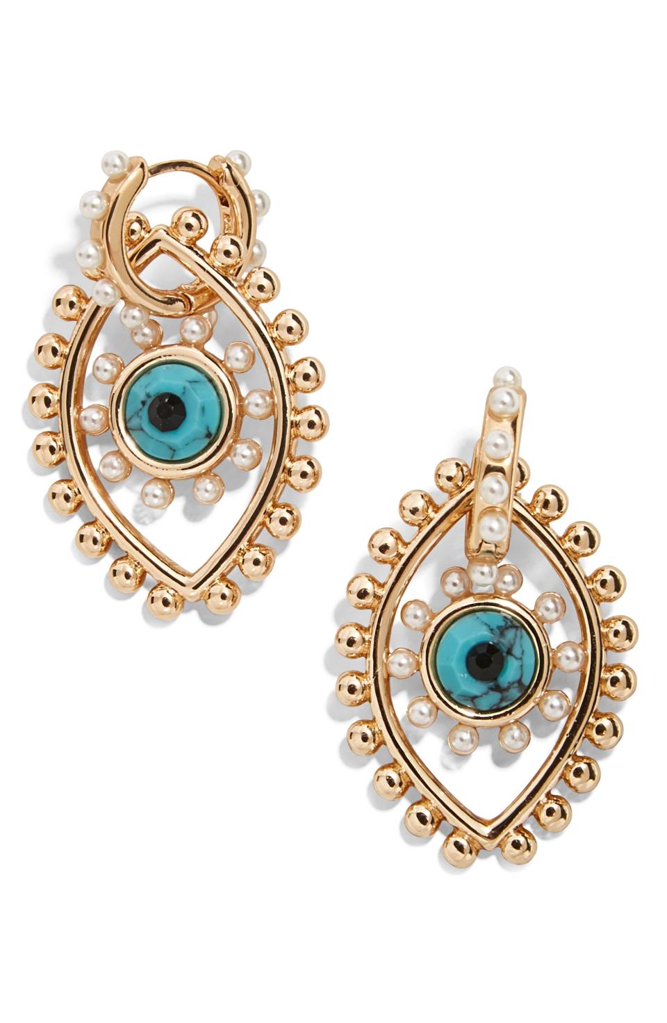 2) Panon Evil Eye Drop Earrings