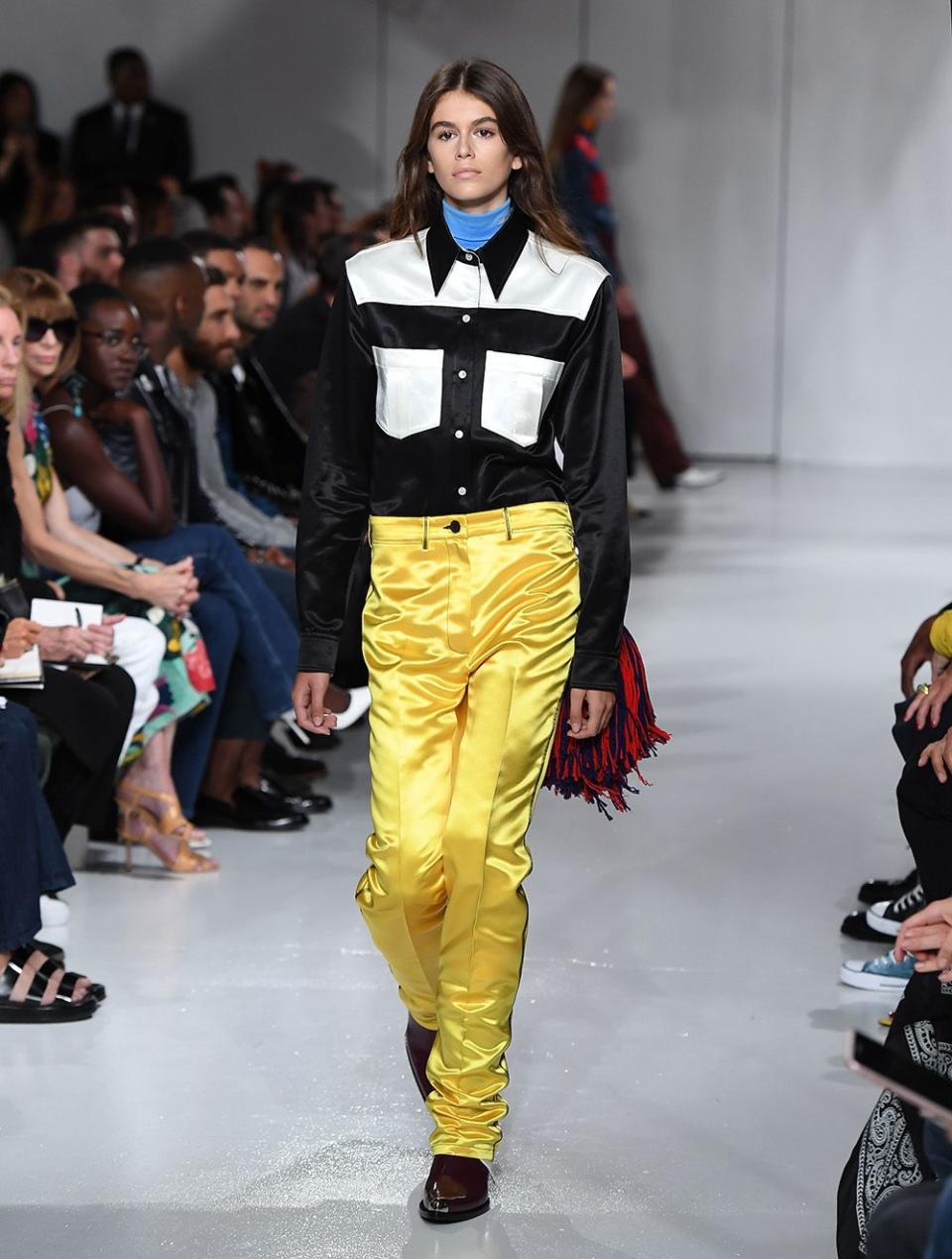 Model Kaia Gerber walks the runway for the Calvin Klein Collection fashion show during New York Fashion Week on Sept. 7, 2017 in New York City. (Photo: Getty Images)