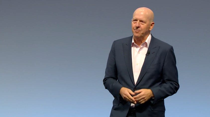 David Solomon answering tough questions at Goldman's 2023 investor day