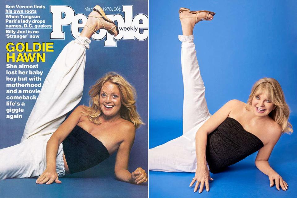 <p>Right: Coliena Rentmeester</p> Goldie Hawn in 1978 and now