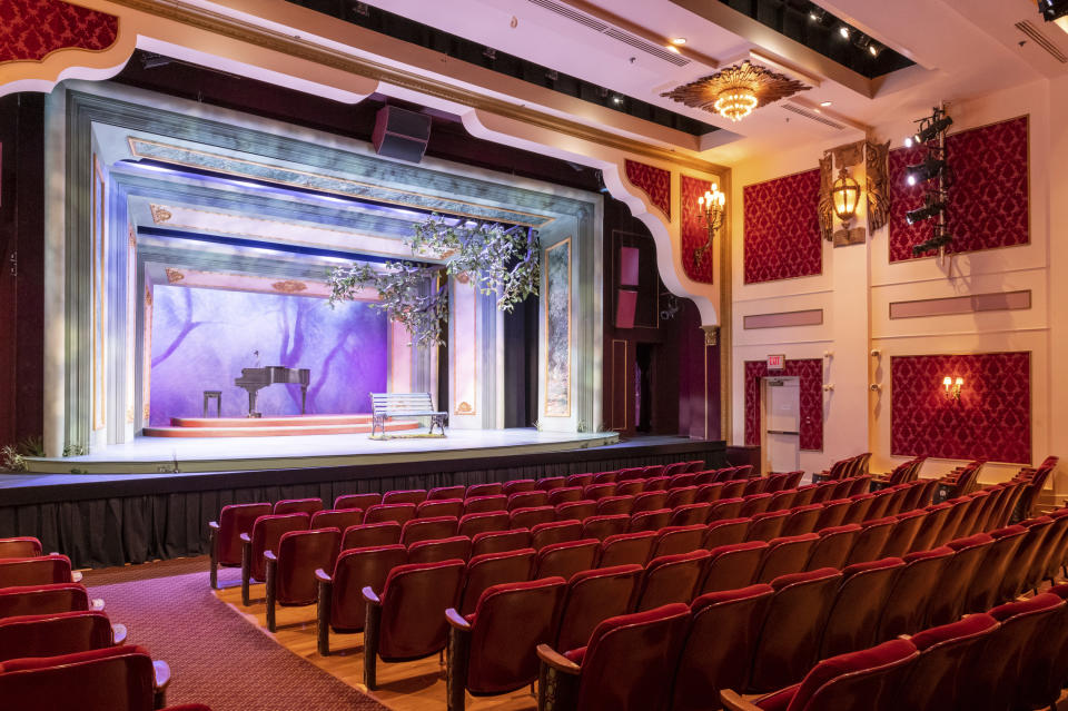 This image released by the Barter Theatre shows the interior of the longest-running professional Equity theatre in Abingdon, Va. (Garrett Houston/Barter Theatre via AP)
