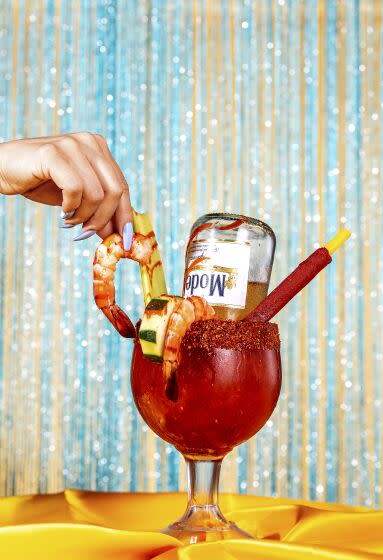 LOS ANGELES, CA - AUGUST 03: Chuper Michelada from La Chuperia on Wednesday, Aug. 3, 2022 in Los Angeles, CA. (Mariah Tauger / Los Angeles Times)