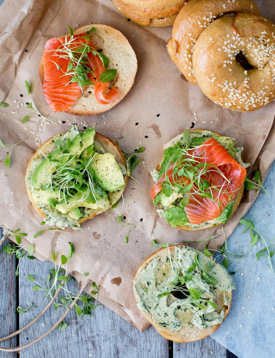 Bagel saumon fumé avocat