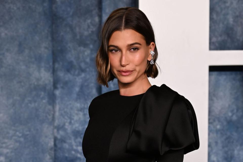 Hailey Bieber has also been added to the 2024 block lists (Doug Peters/PA) (PA Archive)