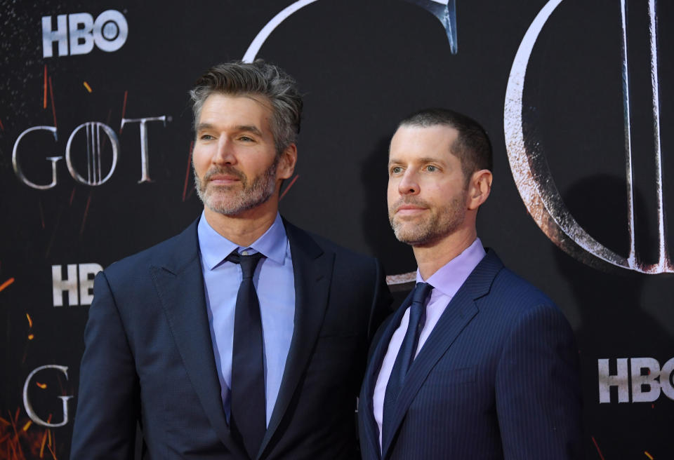 David Benioff and D. B. Weiss attend the 