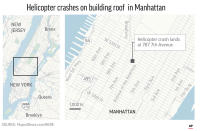 The Fire Department is responding to a report of a helicopter crash at a building in midtown Manhattan. ;