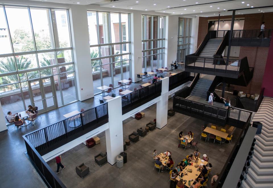 A view inside the new FSU student union on Wednesday, Aug. 17, 2022 in Tallahassee, Fla.  