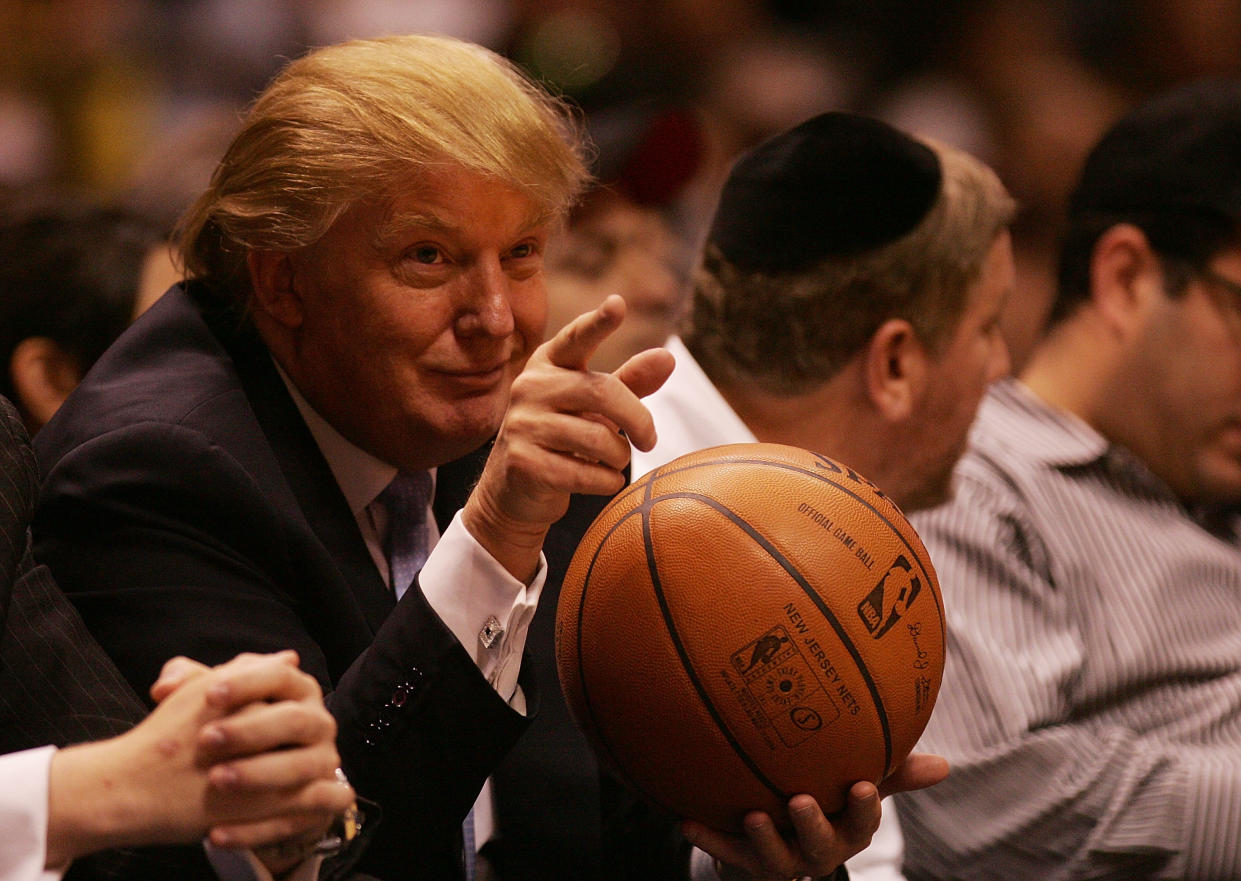 President Donald Trump was an NBA fan before he found out NBA players weren’t a fan of him. (Getty Images)