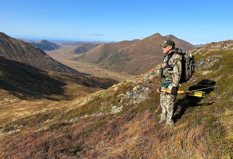 Jim Wipperfurth of Sauk City surveys the landscape Oct. 2 during a hunt for Sitka black-tailed deer on Kodiak Island, Alaska.