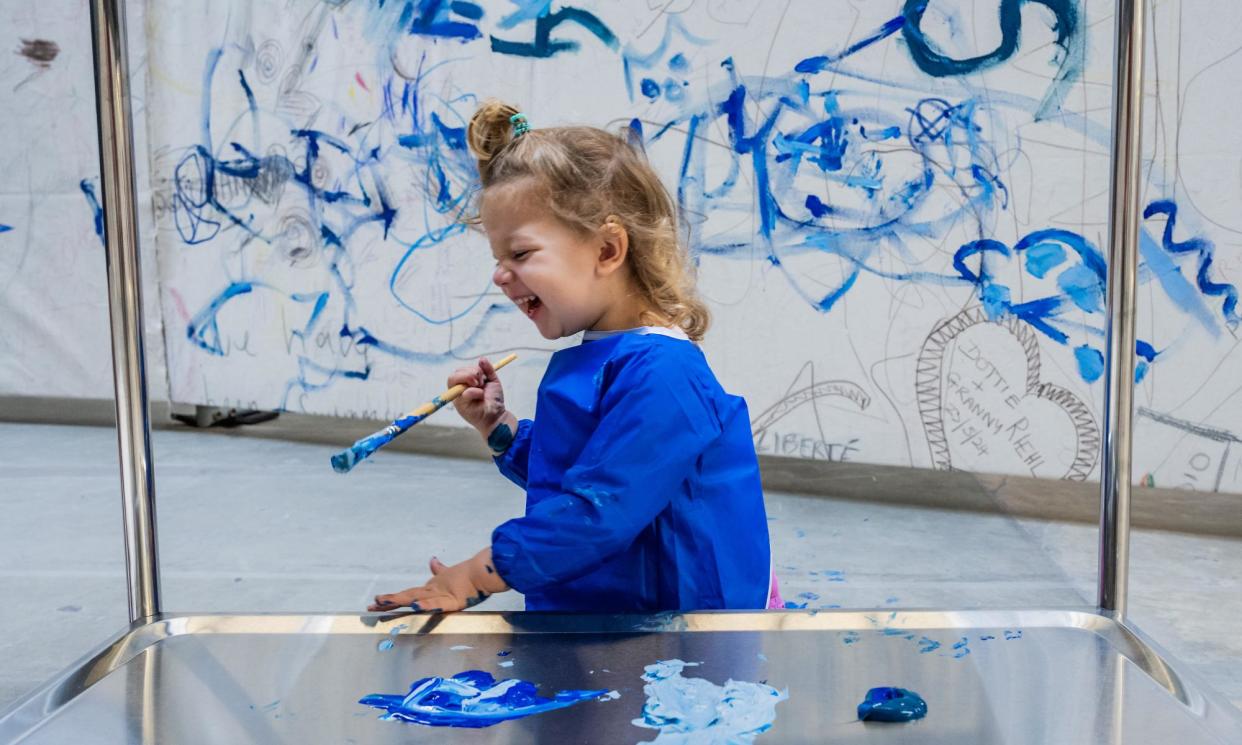 <span>Brushes with greatness … Oscar Murillo’s The Flooded Garden at Tate Modern in London. </span><span>Photograph: Guy Bell/Rex/Shutterstock</span>