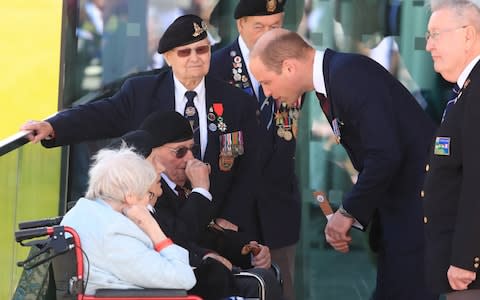 Duke of Cambridge talks to veterans - Credit: Peter Byrne/PA