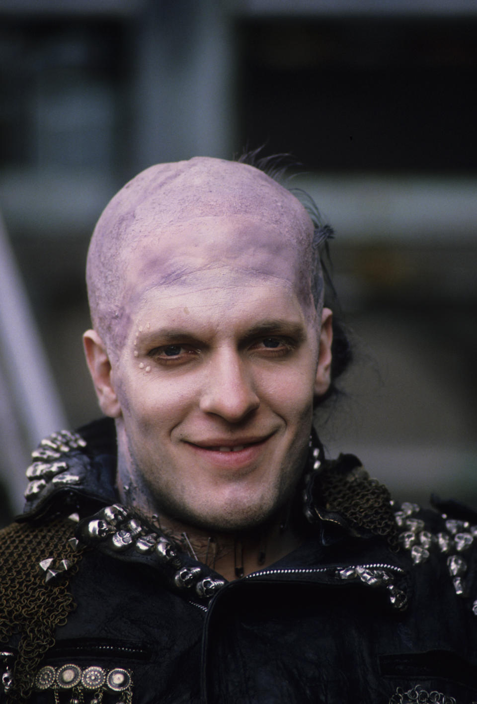 Clancy Brown on set of 'Highlander', directed by Russell Mulcahy, Great Britain, June 1985.  (Photo by Georges De Keerle/Getty Images)