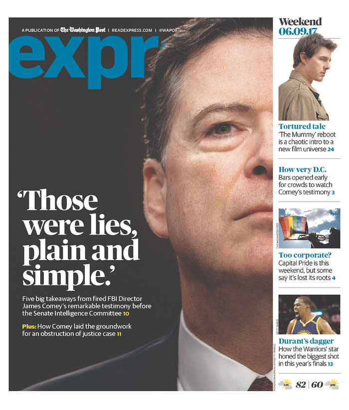 <p>“Express,” published in Washington, D.C. (Newseum) </p>