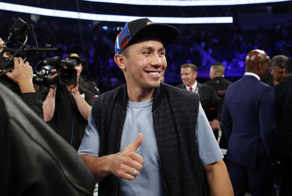 Boxing - Saul &#39;Canelo&#39; Alvarez v Amir Khan WBC Middleweight Title - T-Mobile Arena, Las Vegas, United States of America - 7/5/16 Gennady Golovkin after the fight Action Images via Reuters / Andrew Couldridge Livepic EDITORIAL USE ONLY.