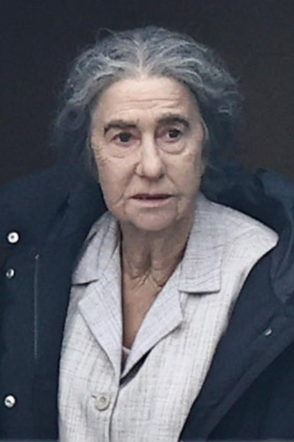 Helen Mirren looks unrecognizable on set as she is seen for the first time as Israeli PM Golda Meir. (Click News and Media / BACKGRID)