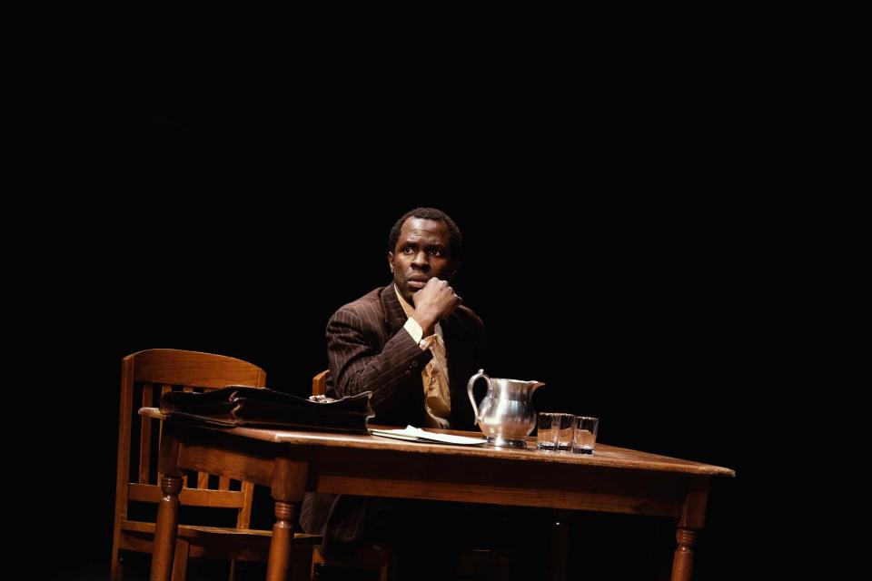 <h1 class="title">Gbenga Akinnagbe</h1><cite class="credit">Photo: Julieta Cervantes</cite>