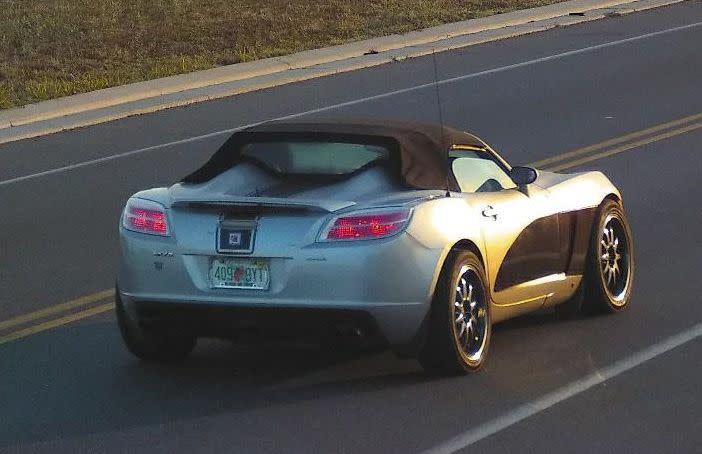 It's a 2008 Saturn Sky that belongs to Louis Stackhouse of Hawthorne.