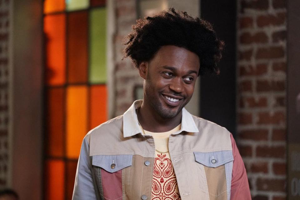 Echo Kellum as Noah Koles on the set of the NBC show Grand Crew