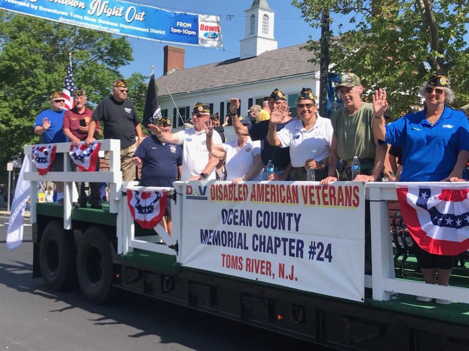 A flatbed truck with Ocean County veterans joined the Ocean County Memorial Day Parade in Toms River on May 30. 2022