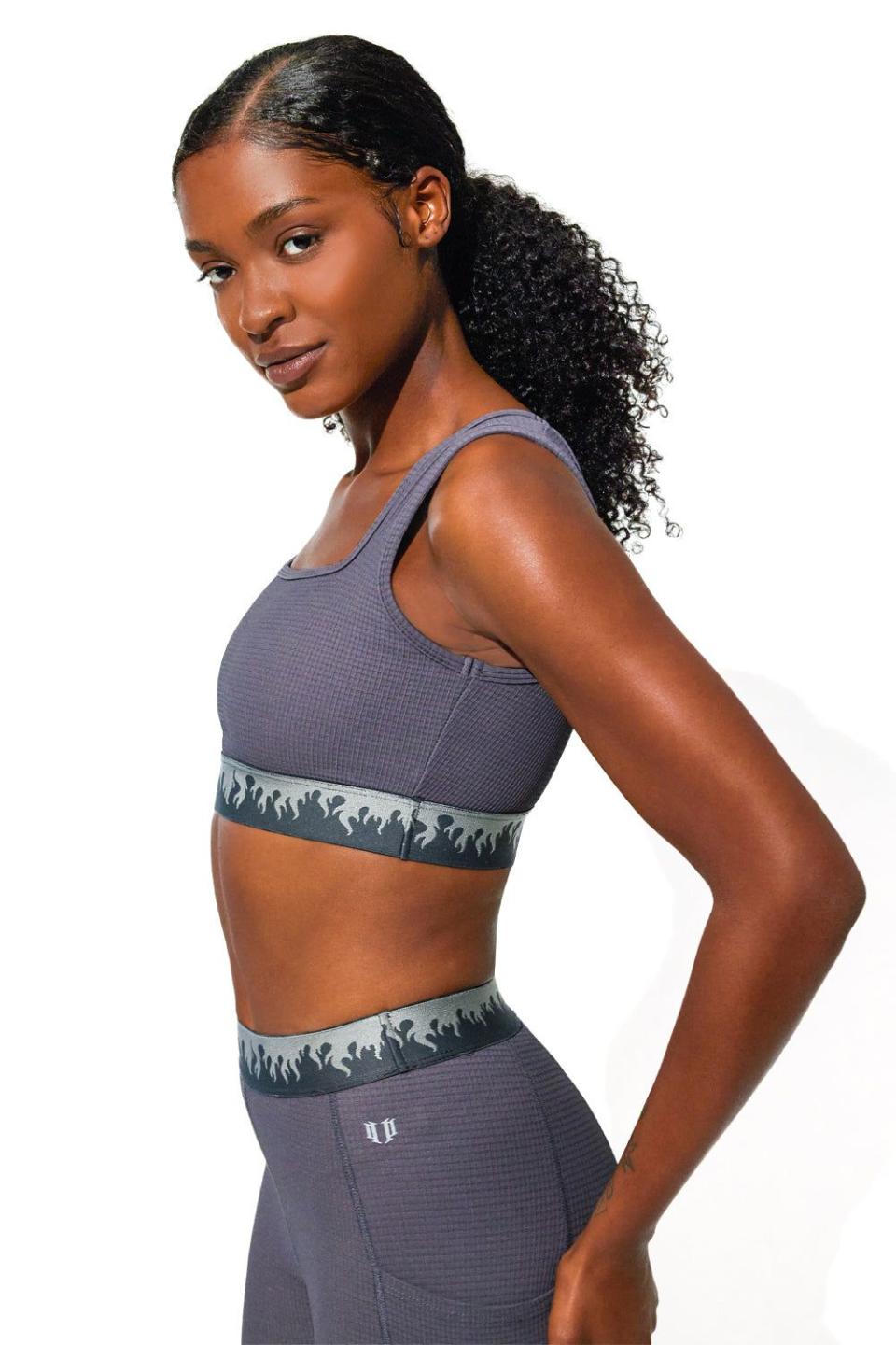 Eleven by Venus Williams Varsity Sports Bra In Cement