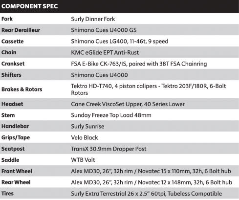 Surly Updated Big Easy component spec