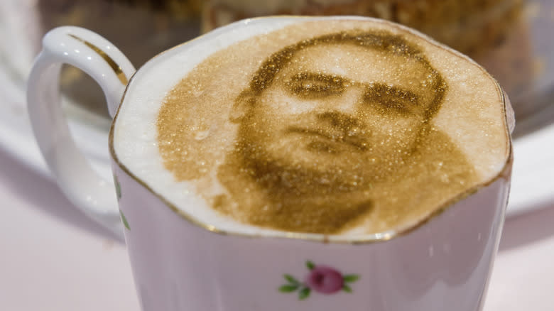 coffee printed image of man