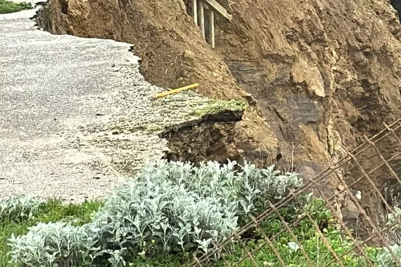 The most recent cliff fall at Whipsiderry Beach in Newquay -Credit:Save Whipsiderry Cliffs