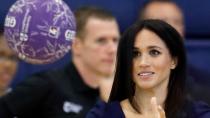 <p> In a rather goofy and completely relatable shot, Meghan Markle looked terrified while playing a game of netball. </p> <p> Meghan attended the sport when she toured Loughborough University in 2018. </p> <p> Anyone who was ever forced to play the game in PE will relate to her pain - and we have to give Meghan extra credit because, as a born and bred American, netball might not have been on her curriculum growing up. </p>
