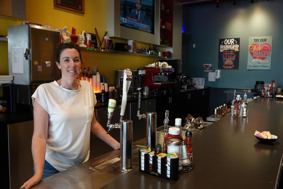 Kate Rutledge, owner and manager of Zak's Diner on Terry Fox Drive, says if the Senators move she'll miss everyone who stops by for a meal before events at the Canadian Tire Centre. (Giacomo Panico/CBC - image credit)