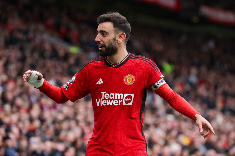 Bruno Fernandes missed Manchester United's 4-0 loss at Crystal Palace through injury