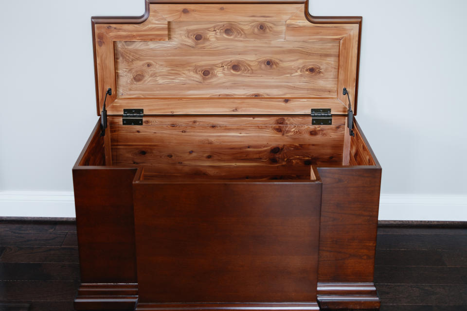 A wooden chest