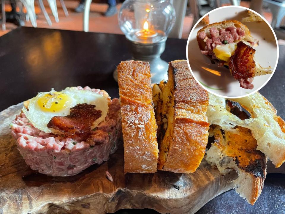 steak tartare at Locanda Verde