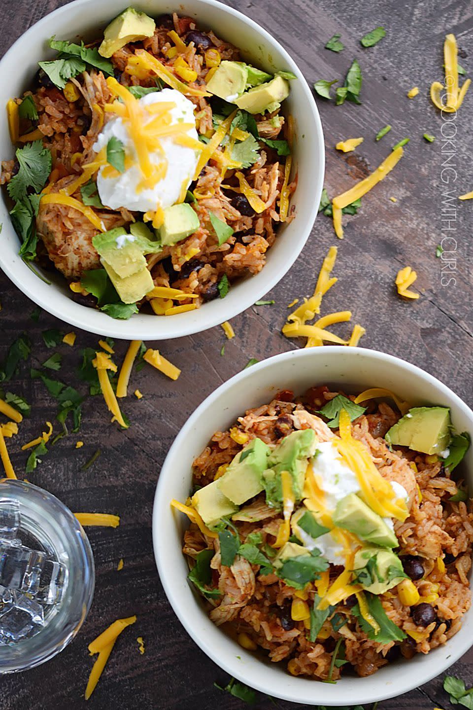 Instant Pot Chicken Taco Bowls