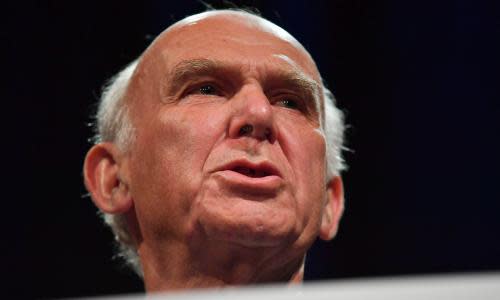 Liberal Democrats 2017 Autumn Conference, Bournemouth, UK - 19 Sep 2017<br>Mandatory Credit: Photo by A Davidson/SilverHub/REX/Shutterstock (9067191ah) Vince Cable Liberal Democrats 2017 Autumn Conference, Bournemouth, UK - 19 Sep 2017