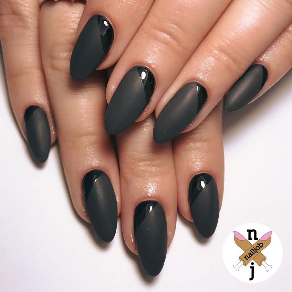 Matte Black Nails