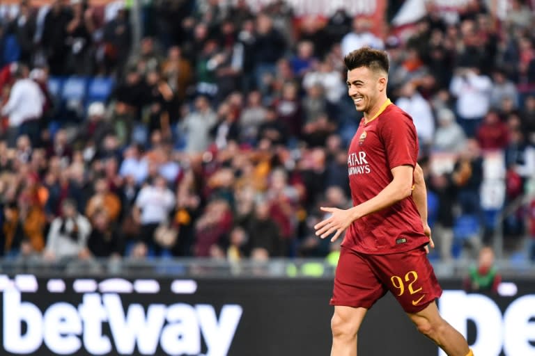 AS Roma Italian forward Stephan El Shaarawy bagged a brace