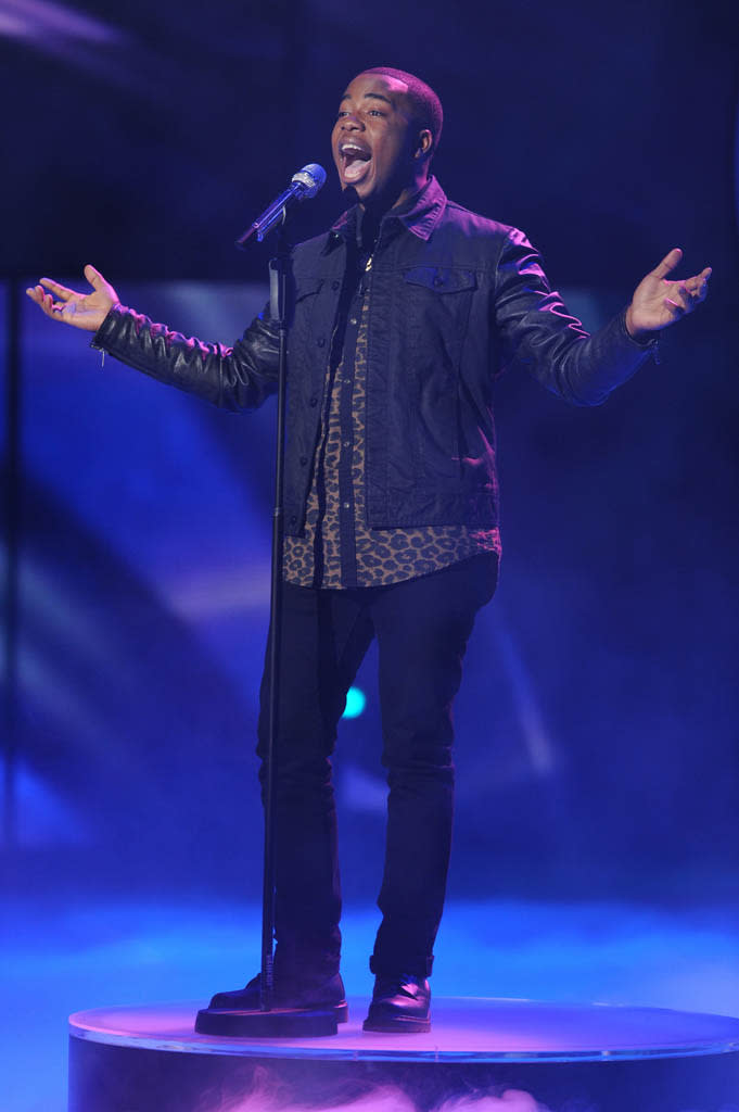 Burnell Taylor performs Westlife's "Flying Without Wings" on the Wednesday, March 13 episode of "American Idol."