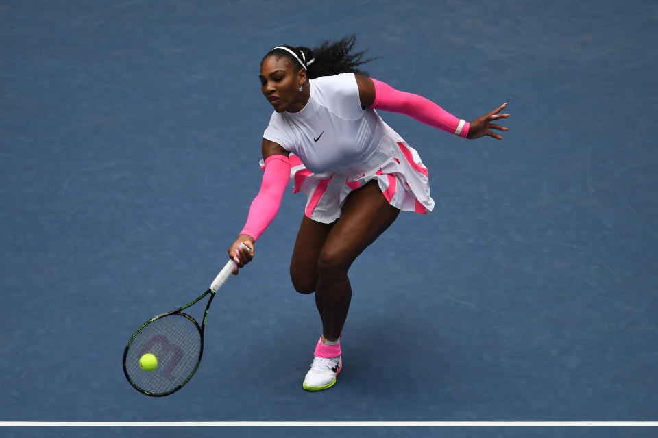 Some fans aren’t pleased with the size range offered in Serena Williams’s new fashion line. (Photo: Getty Images)