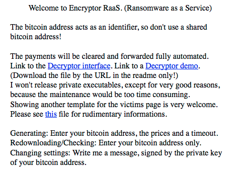 encryptor raas screenshot