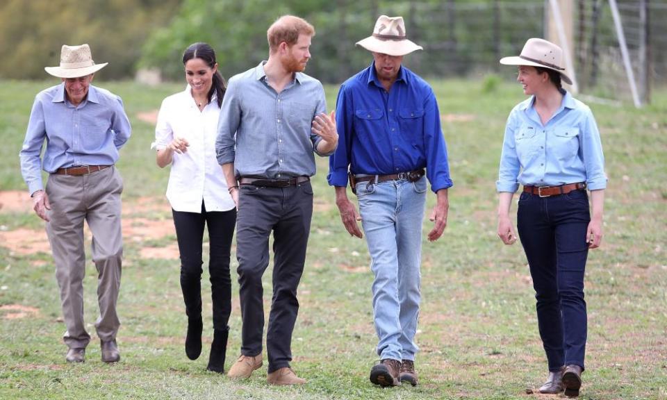 Prince Harry and Meghan visit a Dubbo farming family, the Woodleys