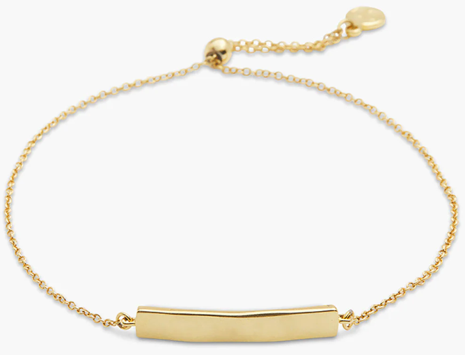 thin gold chain friendship bracelet with gold plate